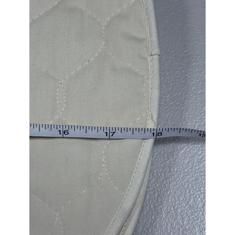 Ivory Quilted Placemats & Napkins Floral Embroidered Set of‎ 4